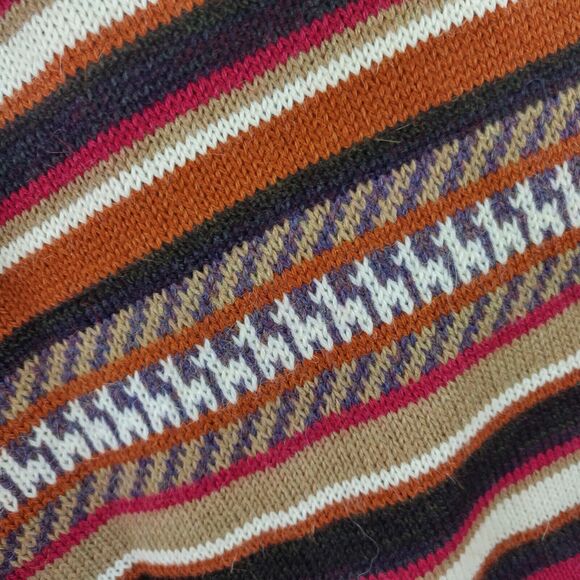 Inka Tradition Baby Alpaca Handmade in Peru Poncho One Size Small red brown - Picture 4 of 12